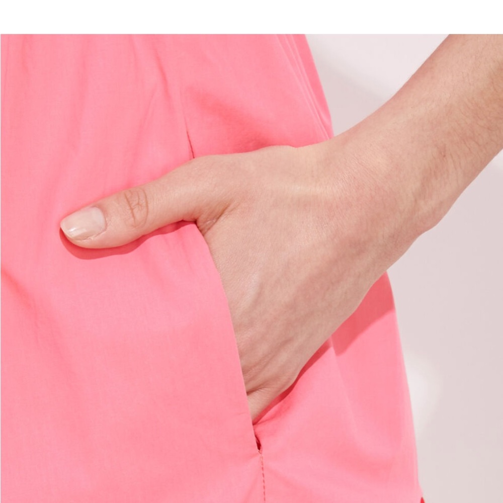 VINEYARD VINES KENTUCKY DERBY PINK TIERED MINI SLEEVELESS DRESS WITH POCKETS - Picture 3 of 7